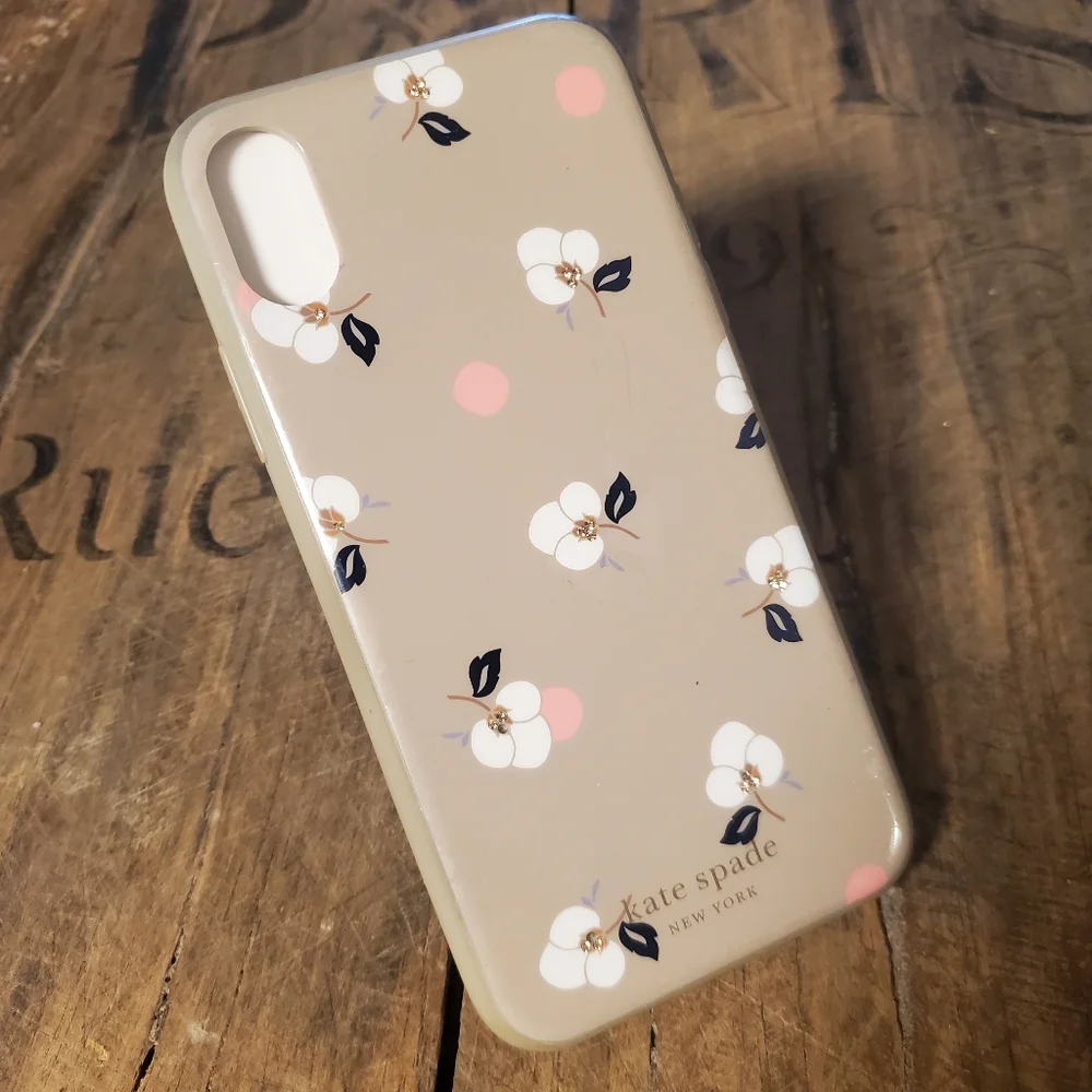 🔥KATE SPADE NEW YORK Breezy Floral Ditzy Hard Shell Case 4 IPhone‎ Model XS/S